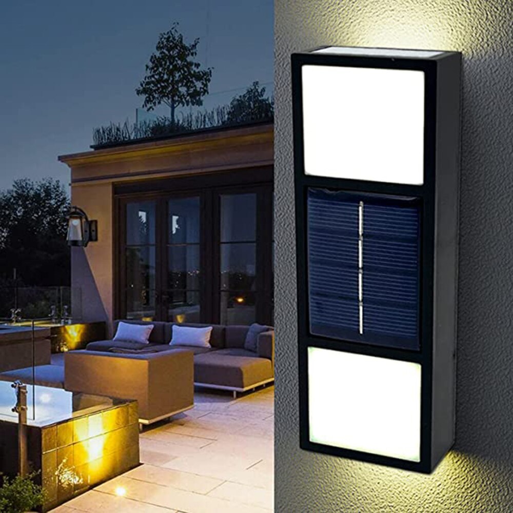 새로운 뜨거운 장식 태양 빛 야외 IP65 방수 빛 무선 LED 벽 램프 벽 마운트 태양 조명 야외 조명